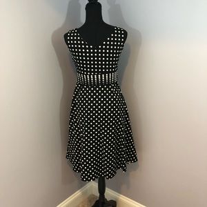 Amanda Smith Dresses - Amanda Smith Black and White Polka Dot Dress 8P Amanda Smith Dresses - Amanda Smith Black and White Polka Dot Dress 8P